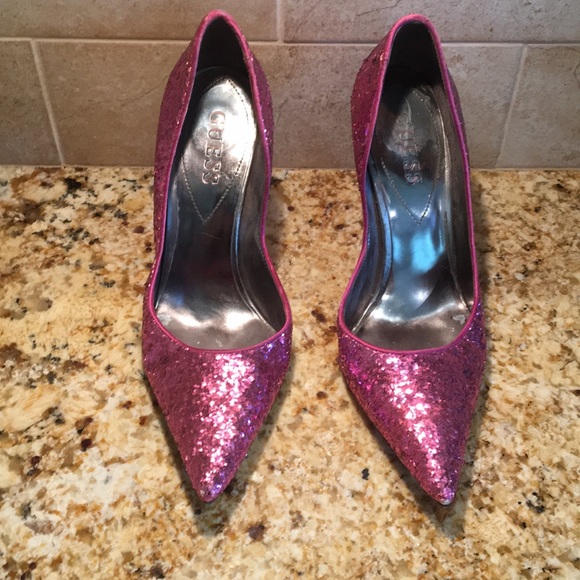 Sparkling Pink GUESS Heels - Picture 2 of 4